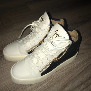 Black/White/Gold Sneakers